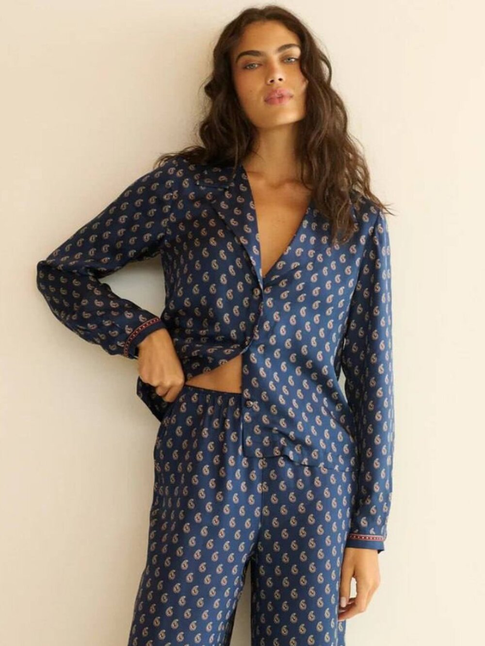 Doen NWOT Elene Top Bleu Taormina Paisley S